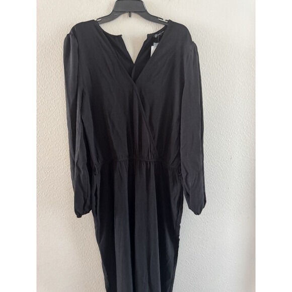 Womens jumpsuit Outfit Pockets Long sleeves Pants Jumpsuit black XL MISSING BELT - Picture 8 of 16
